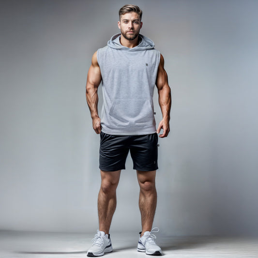 Valkyrie Hoodie sin Mangas - Gris Jaspeado